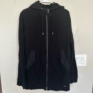 Boss Hugo Boss Man’s Zantiago Black Zip-Up Hoodie. Size Medium